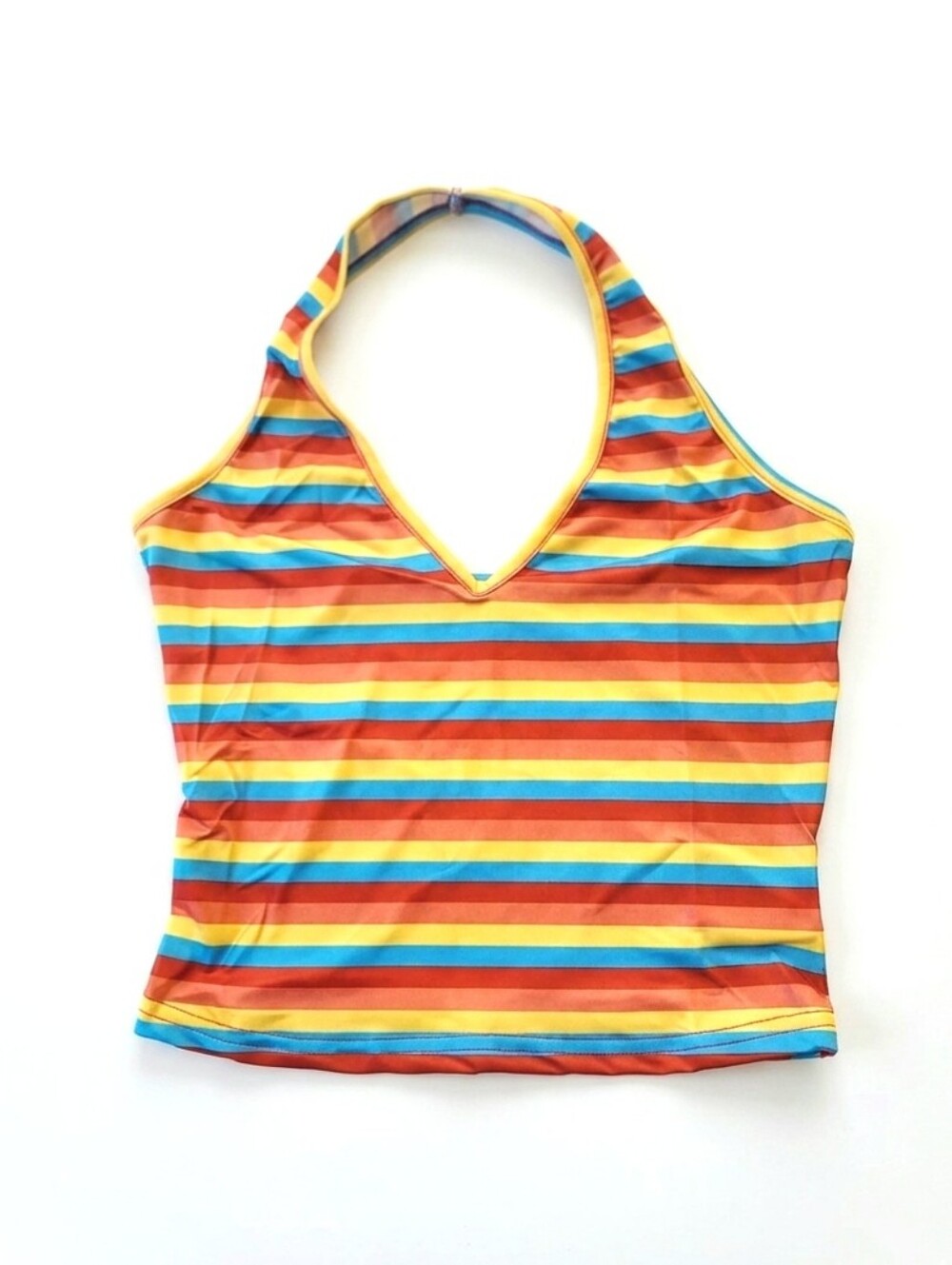 Retro 70s Style Striped Halter Tank Size Small NWOT